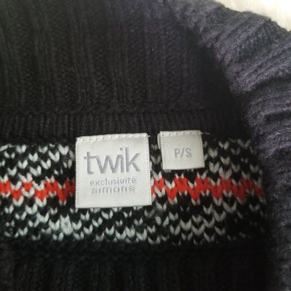 Simons | Abstract pattern oversized knit sweater S/P - Picture 7 of 11